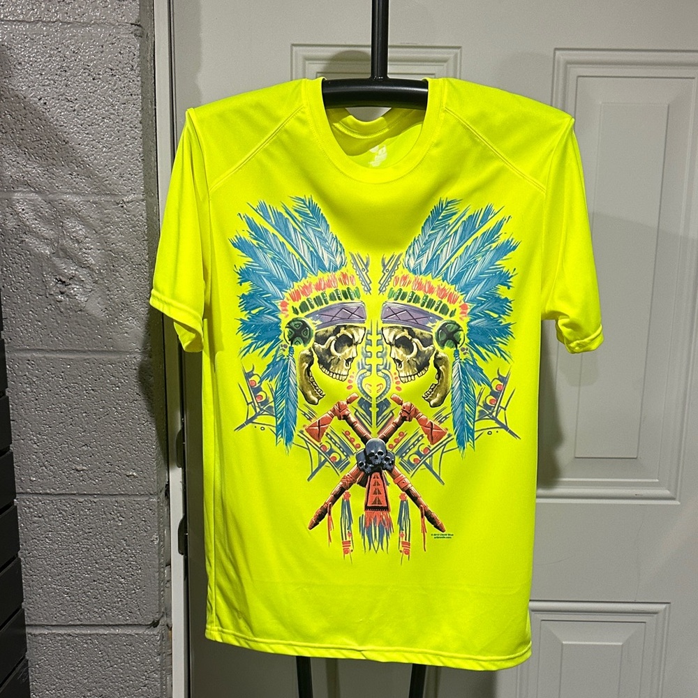 Neon Yellow Graphic Men's Shirt